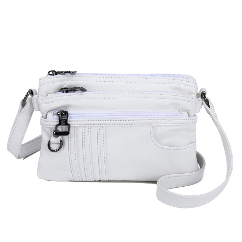 MINICAT Treble Pockets Small Crossbody Purse Cell Phone Purse Shoulder Bags for Women(Gray Small) - Image 1